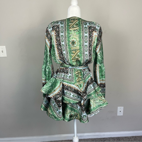 BRONX AND BANCO BEDOUIN MINI DRESS TIERED LONG SLEEVE SIZE MEDIUM REVOLVE - Picture 12 of 16